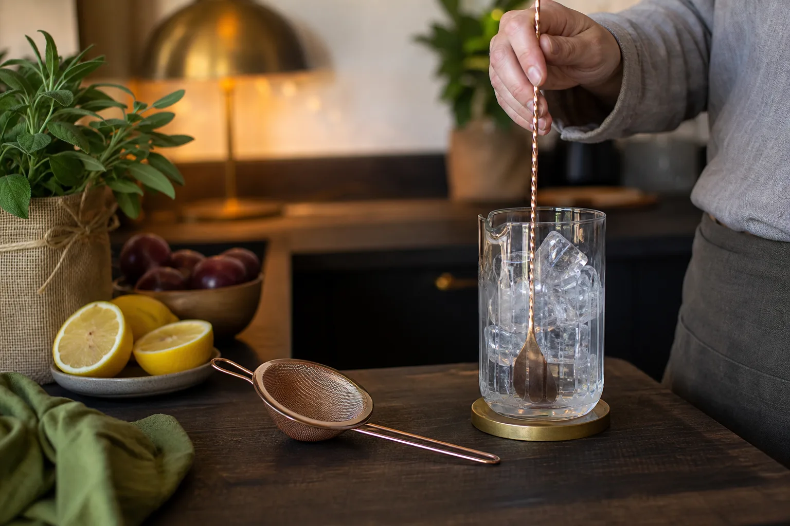 Barsked i rörglas med is