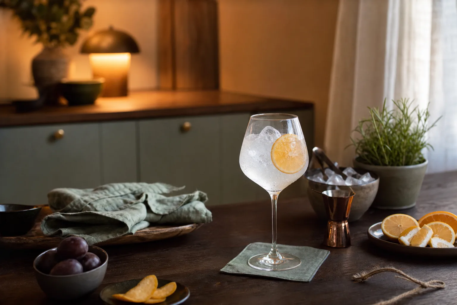 Copa-glas med is och citrus