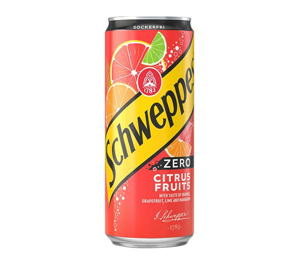 Flaska med citrussmaksatt tonic zero på 33 cl