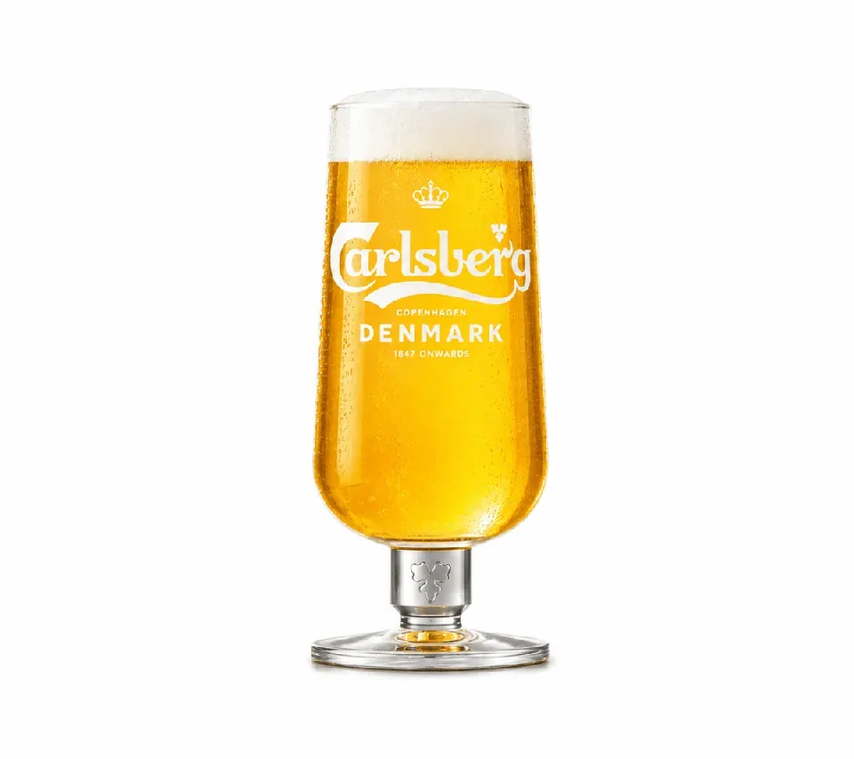 Stammat ölglas på 40 cl med fot och smalt ben