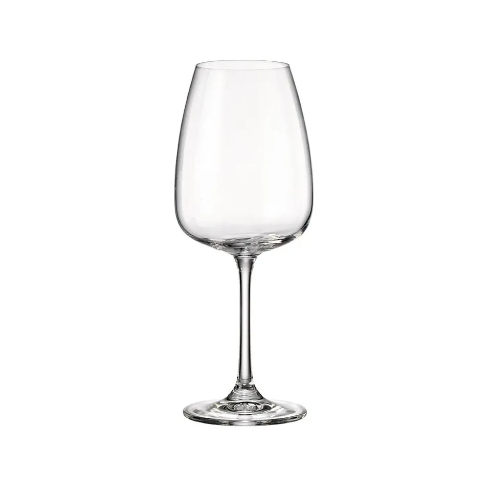 Sex vitvinsglas med smal kupa på 48 cl