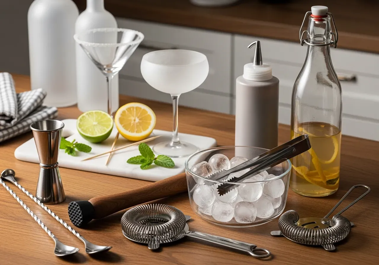 Martini- och margaritaglas för hemmabaren