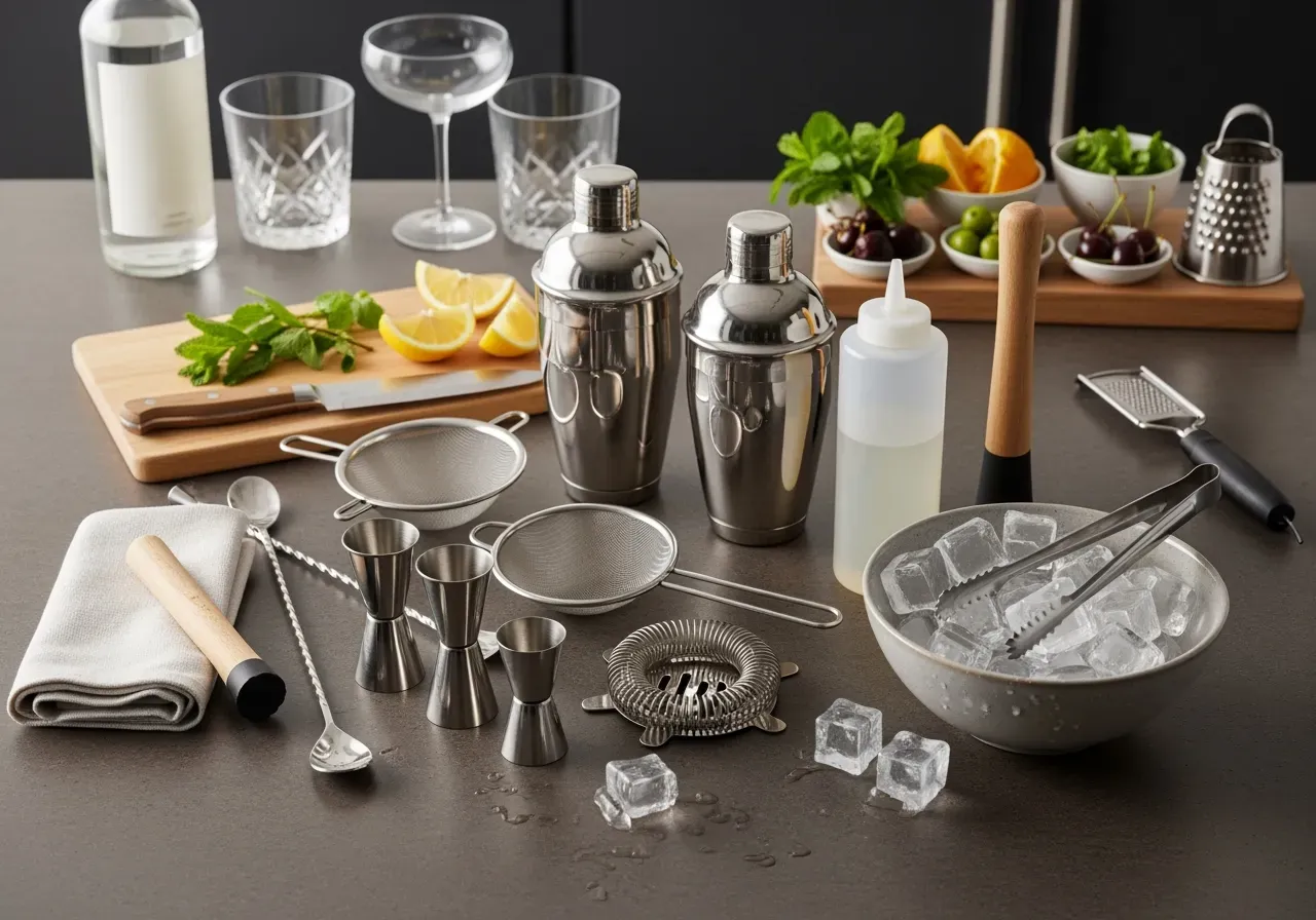 Skötsel av kristallglas för drinkar