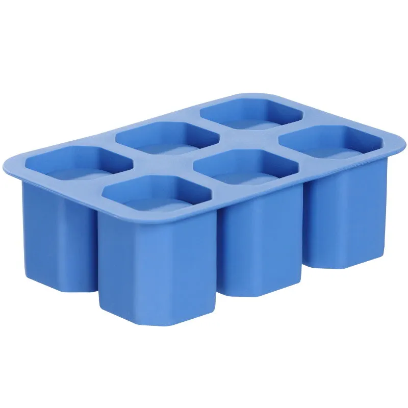 Istärningsbricka 6 Is-skott Glas Silikon